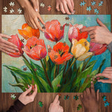 Tulipes colorées puzzle 1000 pièces