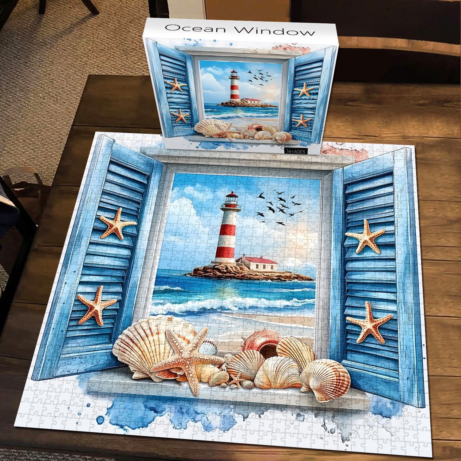 Puzzle finestra oceanica puzzle 1000 pezzi