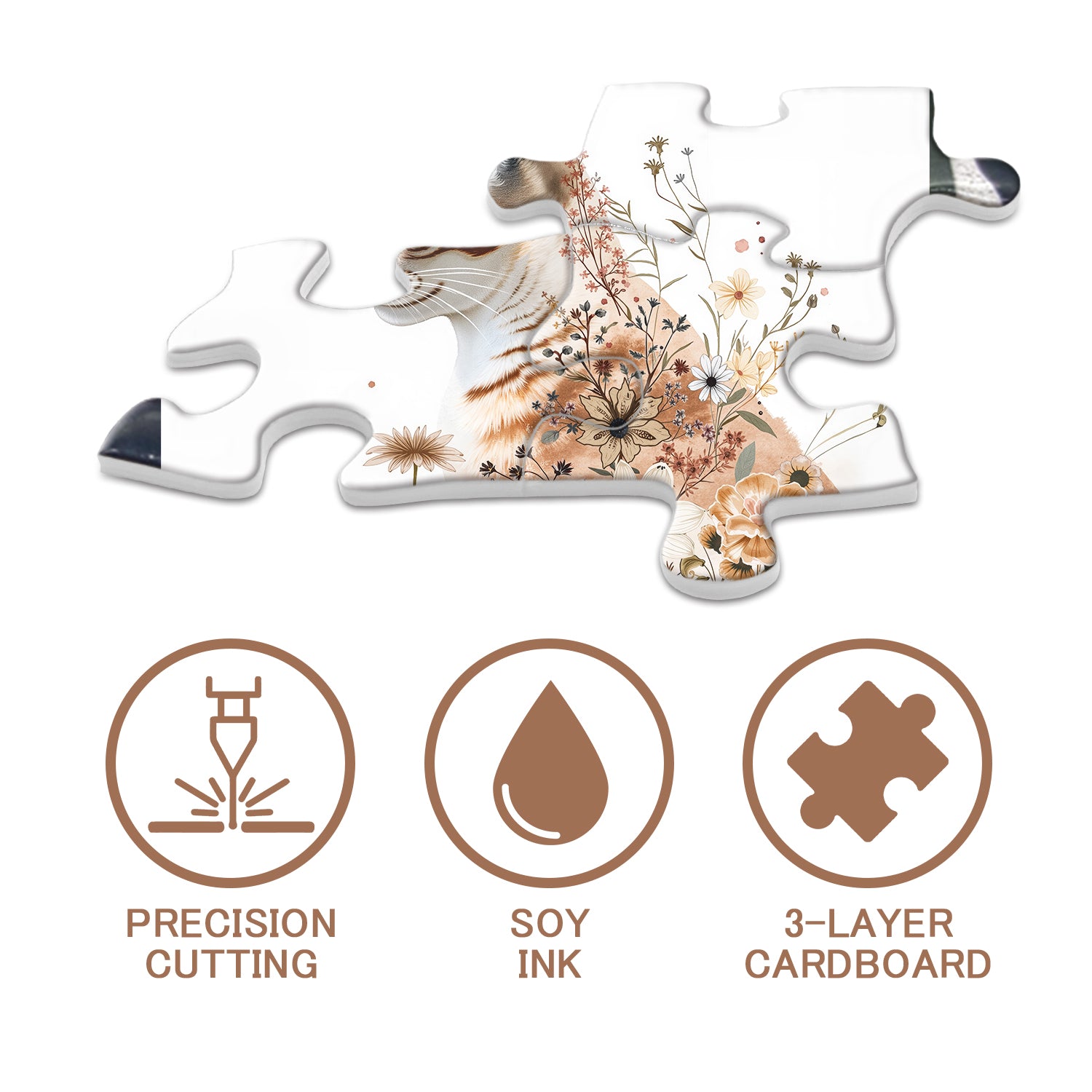 Flower Cat Jigsaw Puzzle 1000 pezzi