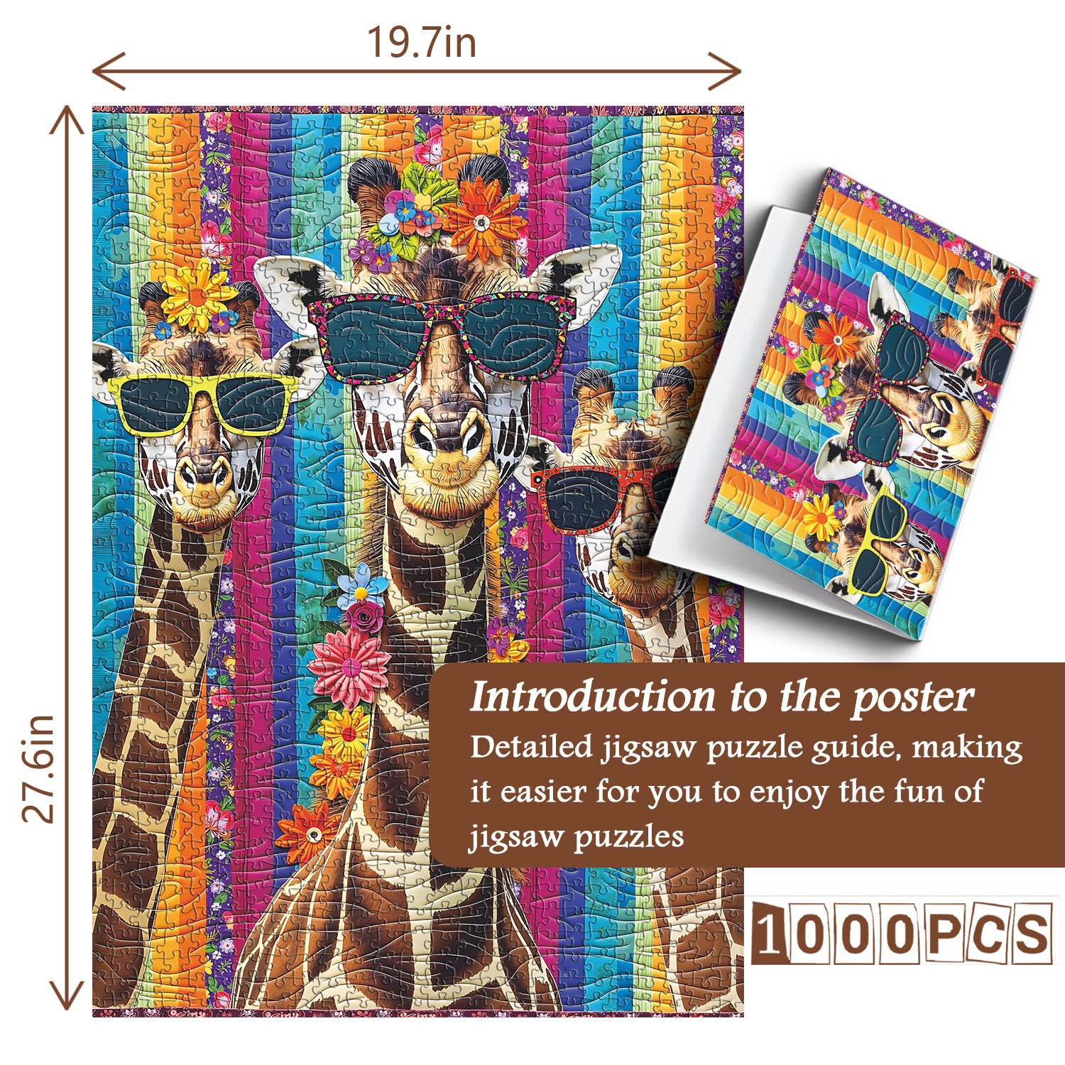Stoff Giraffe Puzzle 1000 Stücke