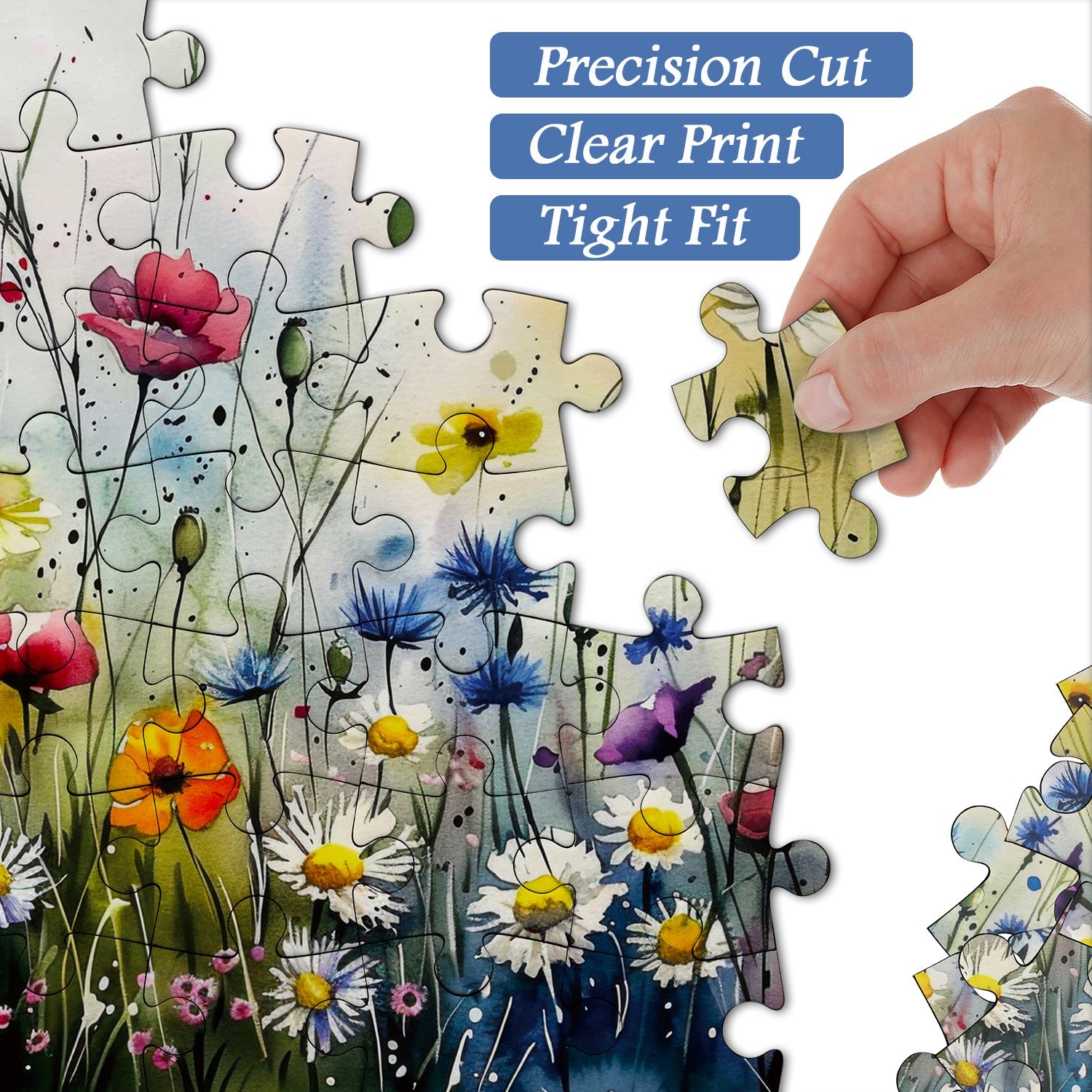 Pezzi di puzzle azzurro selvatico 1000 pezzi
