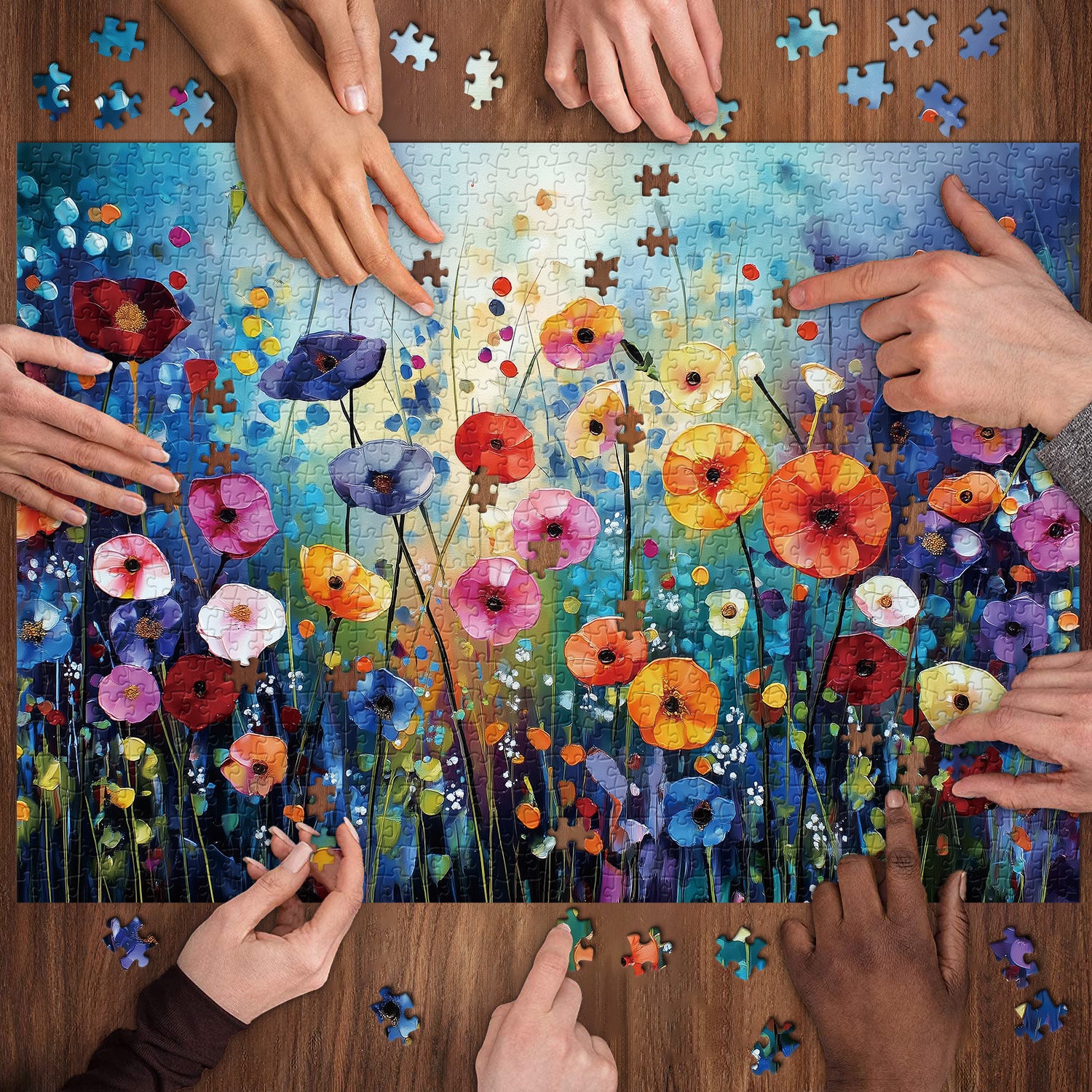 Champs chromatiques Puzzle de puzzle 1000 pièces