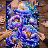 Pun puzzle azzurro di floreali 1000 pezzi