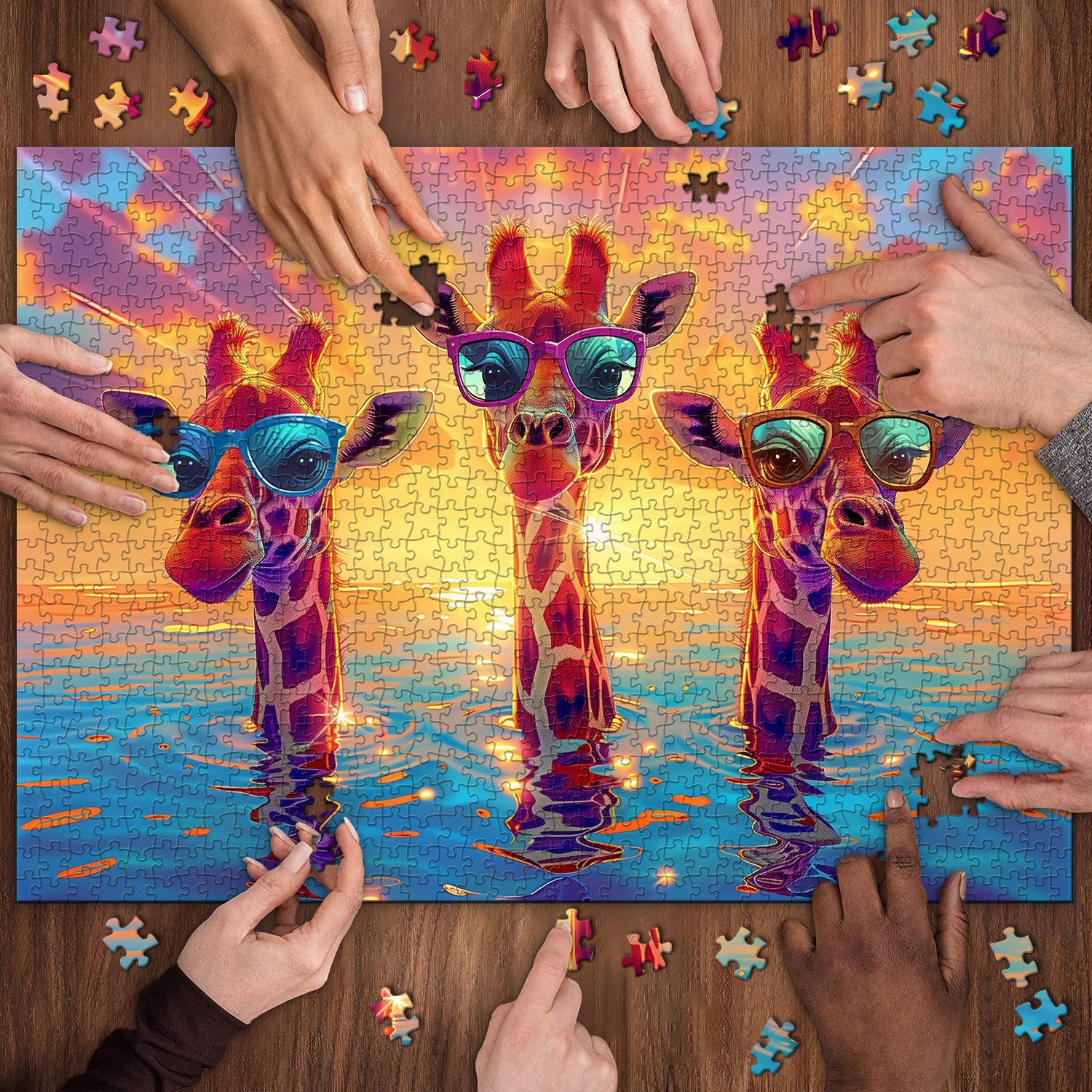 Sunshine Giraffe Puzzle 1000 pièces