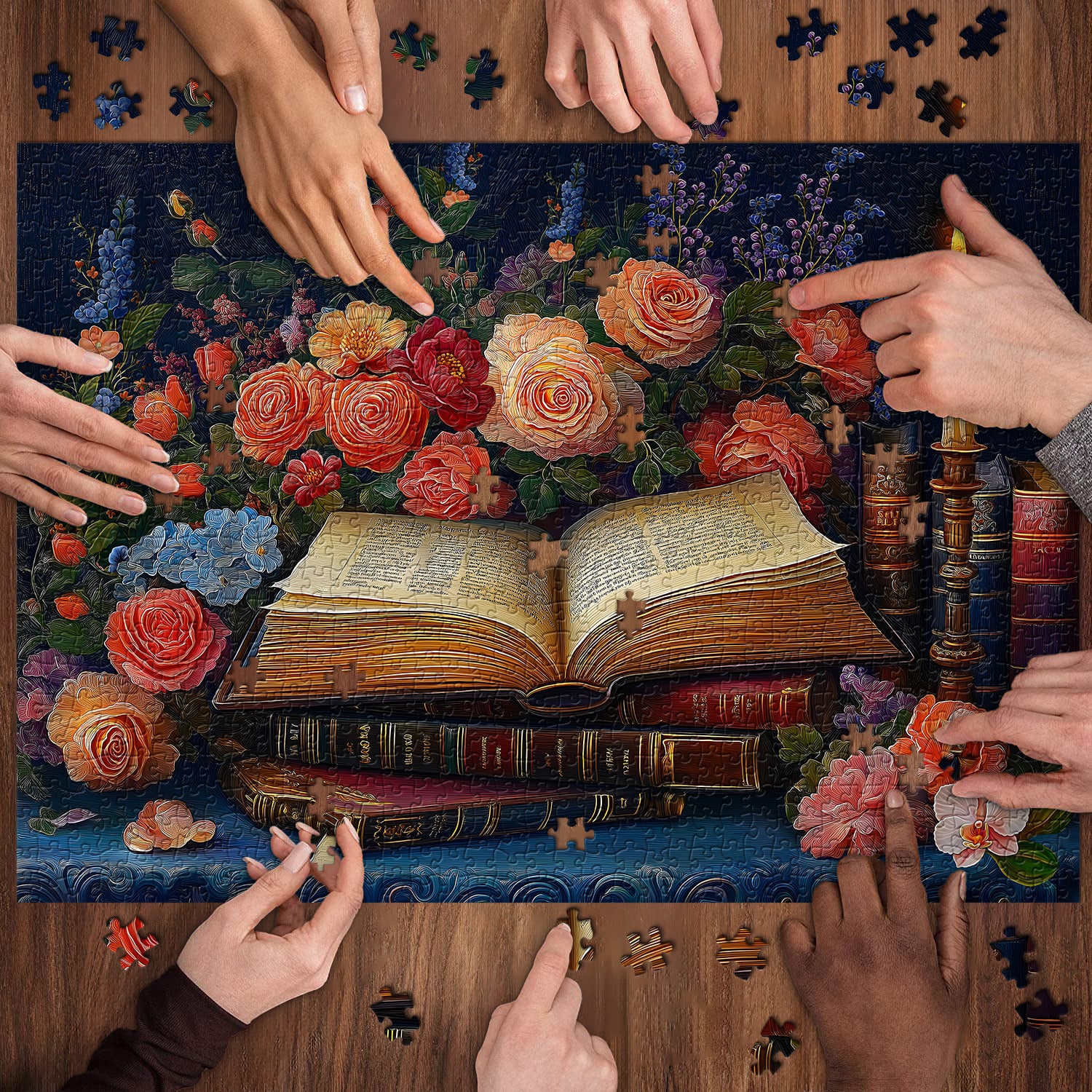 Libri e fiori puzzle puzzle 1000 pezzi