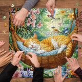 Garden Sleeping Kitten puzzle puzzle 1000 pezzi