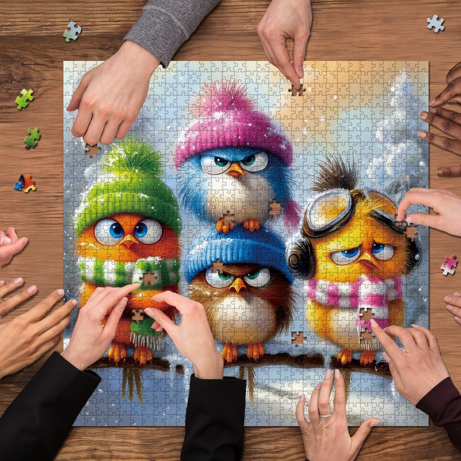 Winter Feathered Friends Jigsaw Puzzle 1000 Pieces