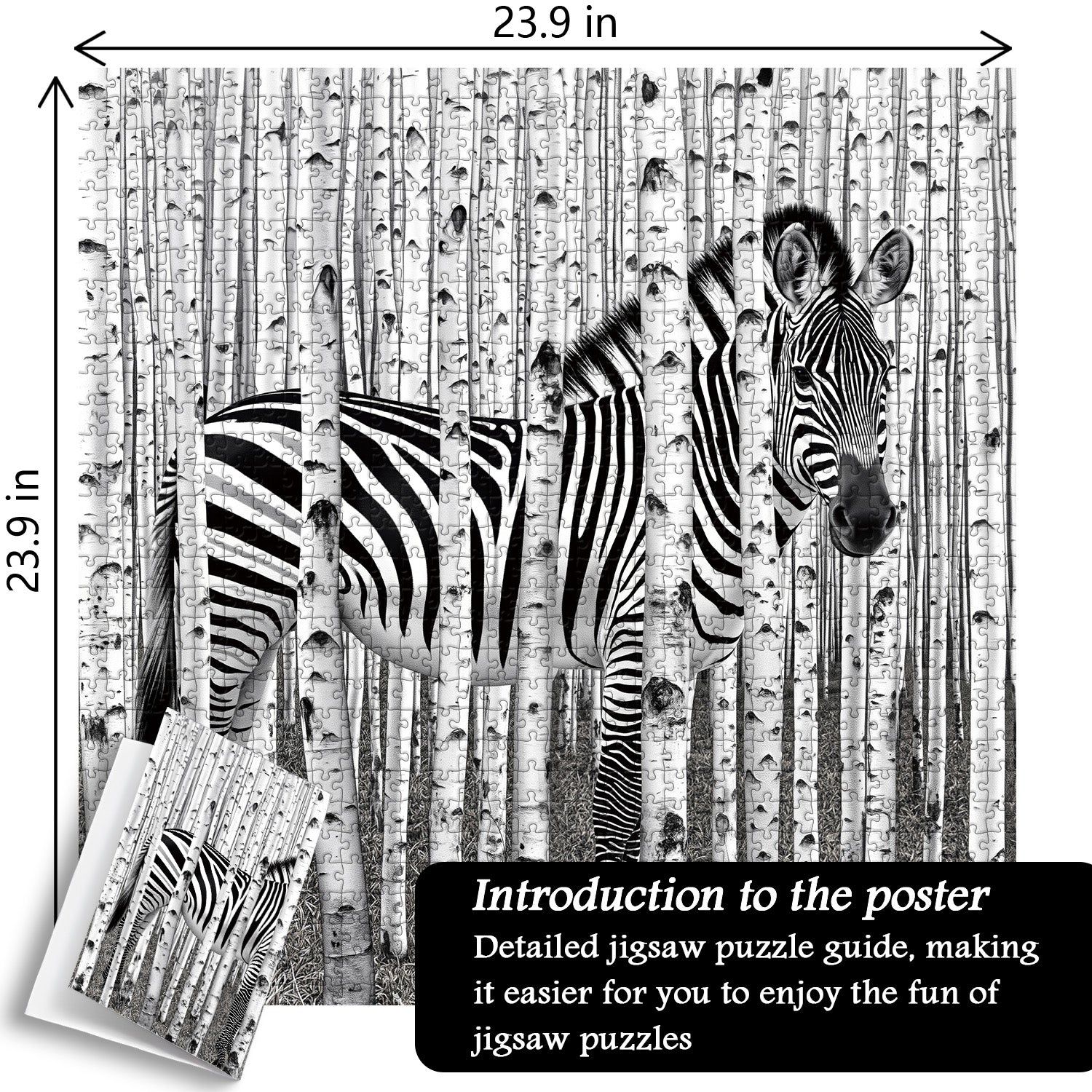 Zebrawald-Puzzle 1000 Teile