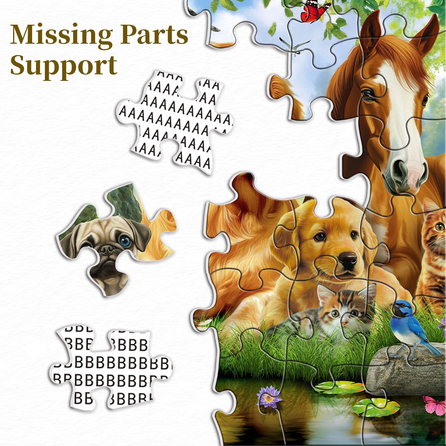 Pezzi del puzzle di jigsaw di gioia estiva 1000