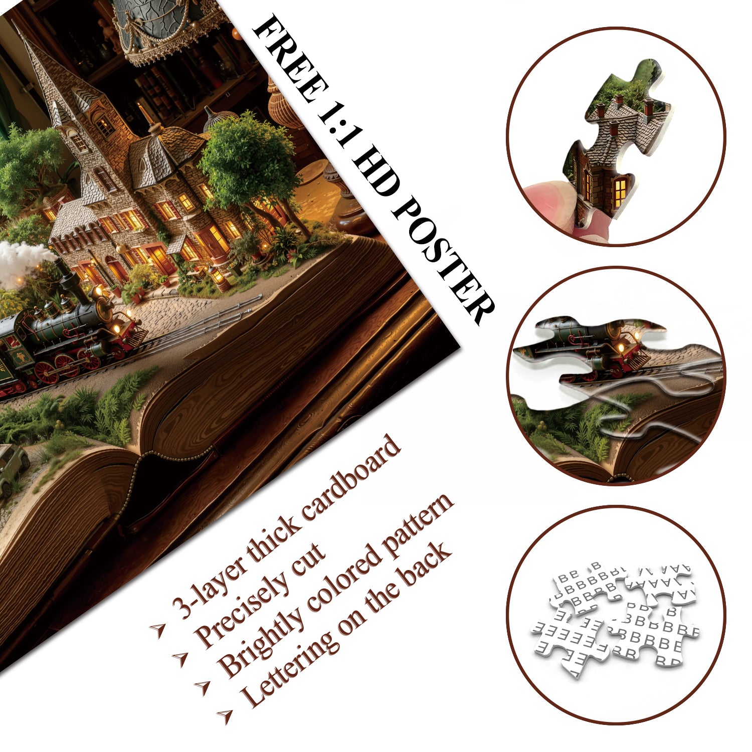 Attraverso le pagine puzzle puzzle 1000 pezzi