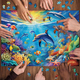 Puzzle puzzle del mondo illuminato dal sole 1000 pezzi