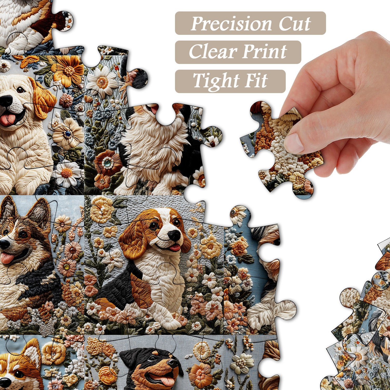 Puzzle giardino sorridente del cane 1000 pezzi