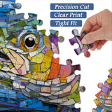 Puzzle di pesce in vetro colorato 1000 pezzi