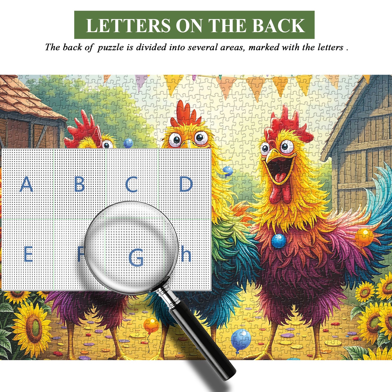 Happy Rooster Party Jigsaw Puzzle 1000 Pieces