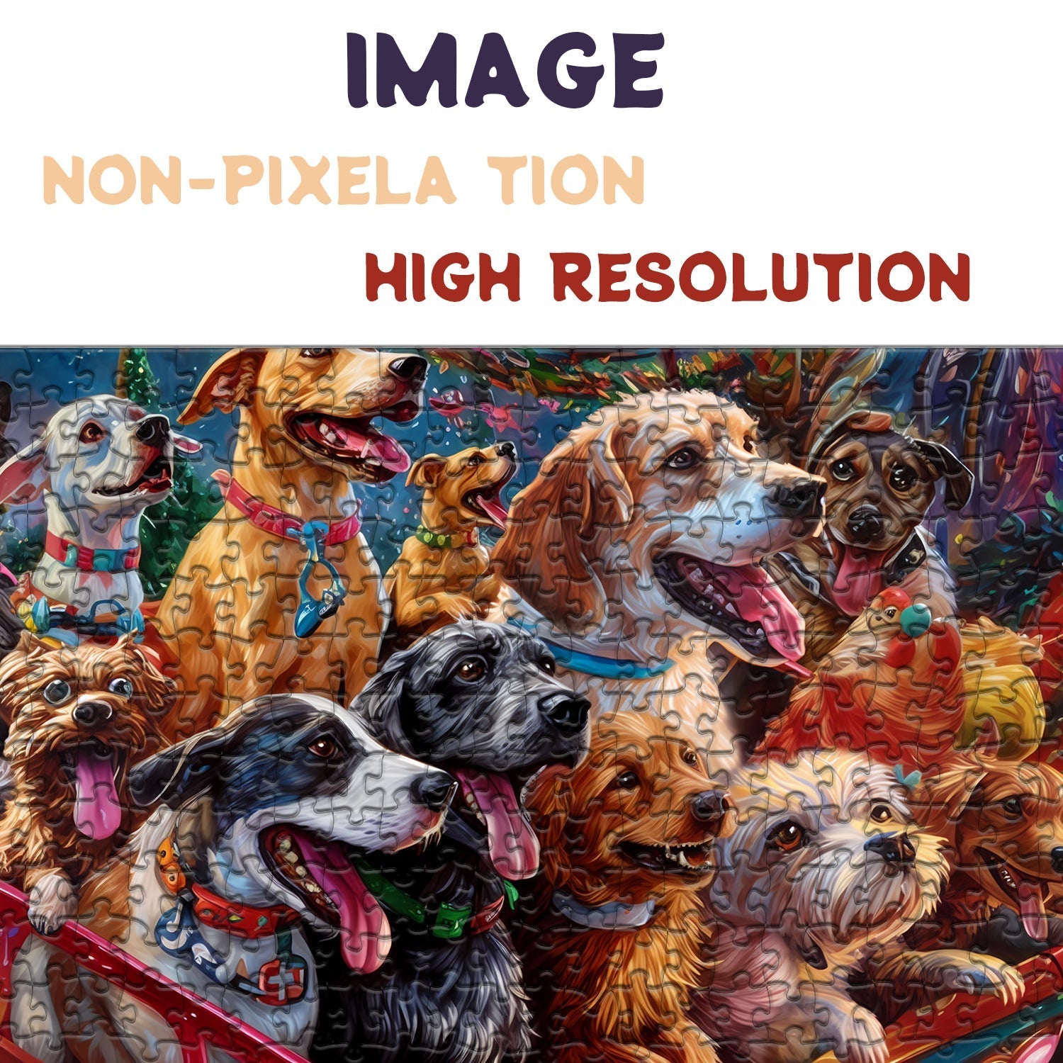 Parco divertimenti natalizi puzzle dogsaw puzzle 1000 pezzi