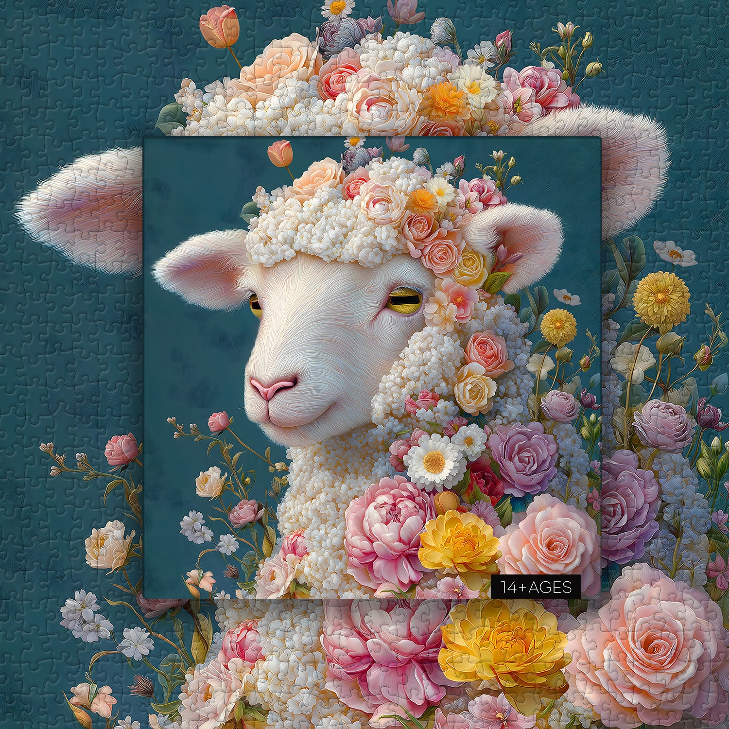 Flower Sheep Jigsaw Puzzle 1000 Pieces