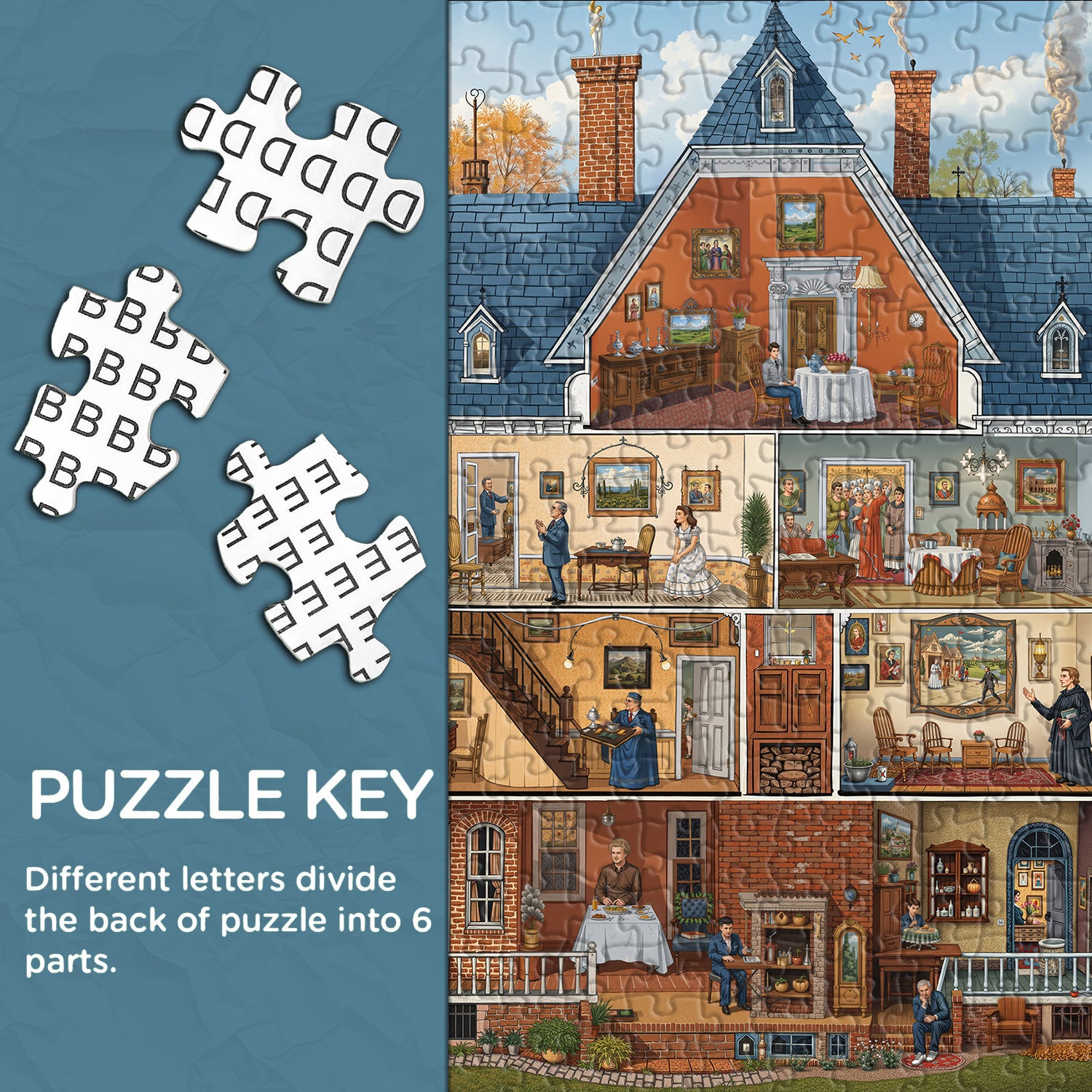 Automne Retro Villa Puzzle 1000 pièces 1000 pièces
