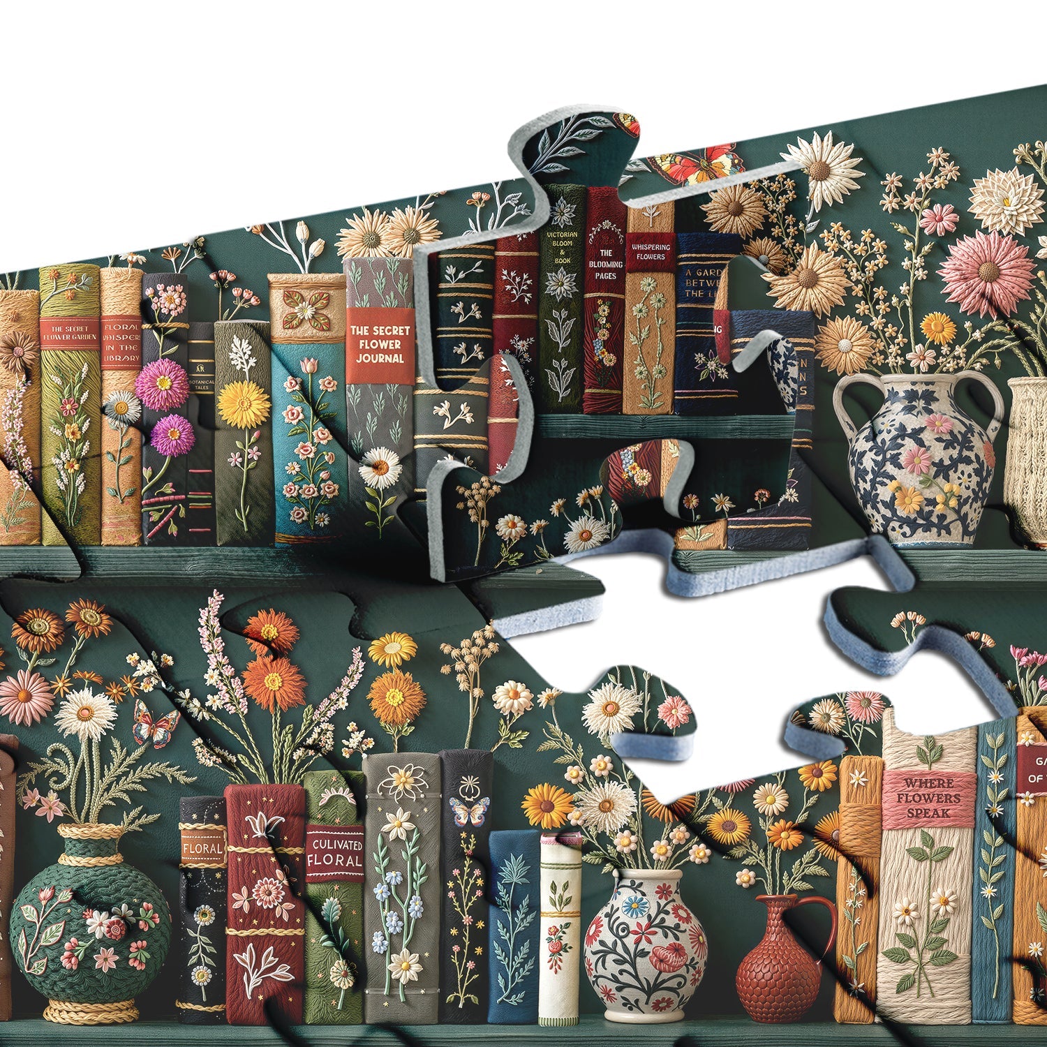 Blooming Bookshelf -set di puzzle puzzle 1000 pezzi