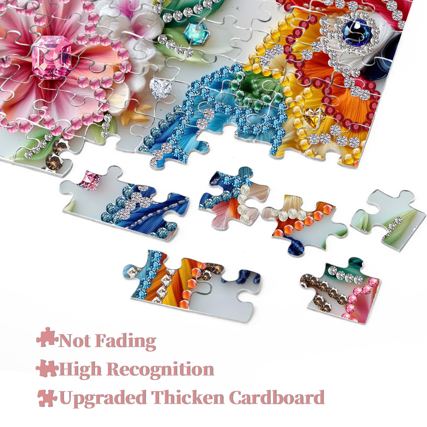 Punta puzzle di piume luccicanti 1000 pezzi