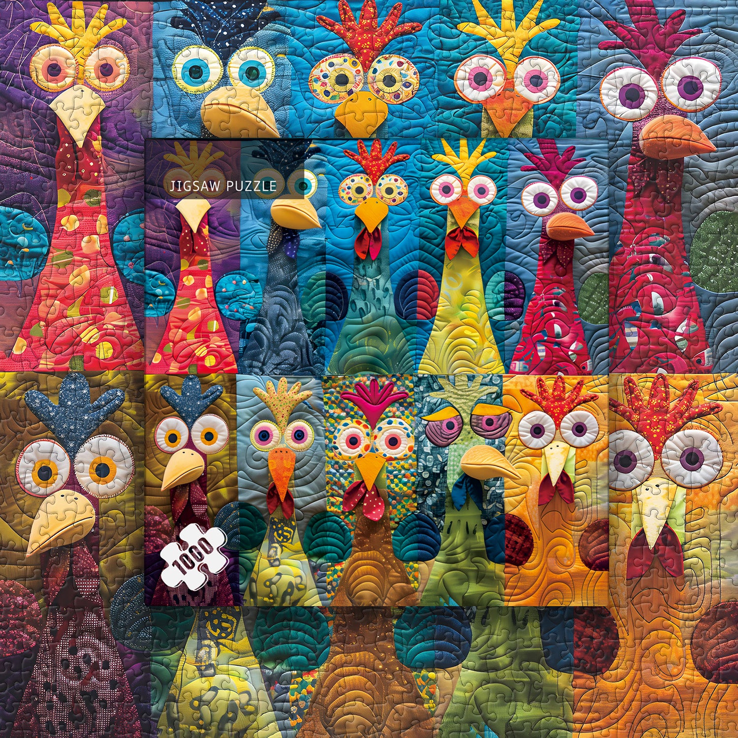 Patchwork Chick puzzle puzzle 1000 pezzi
