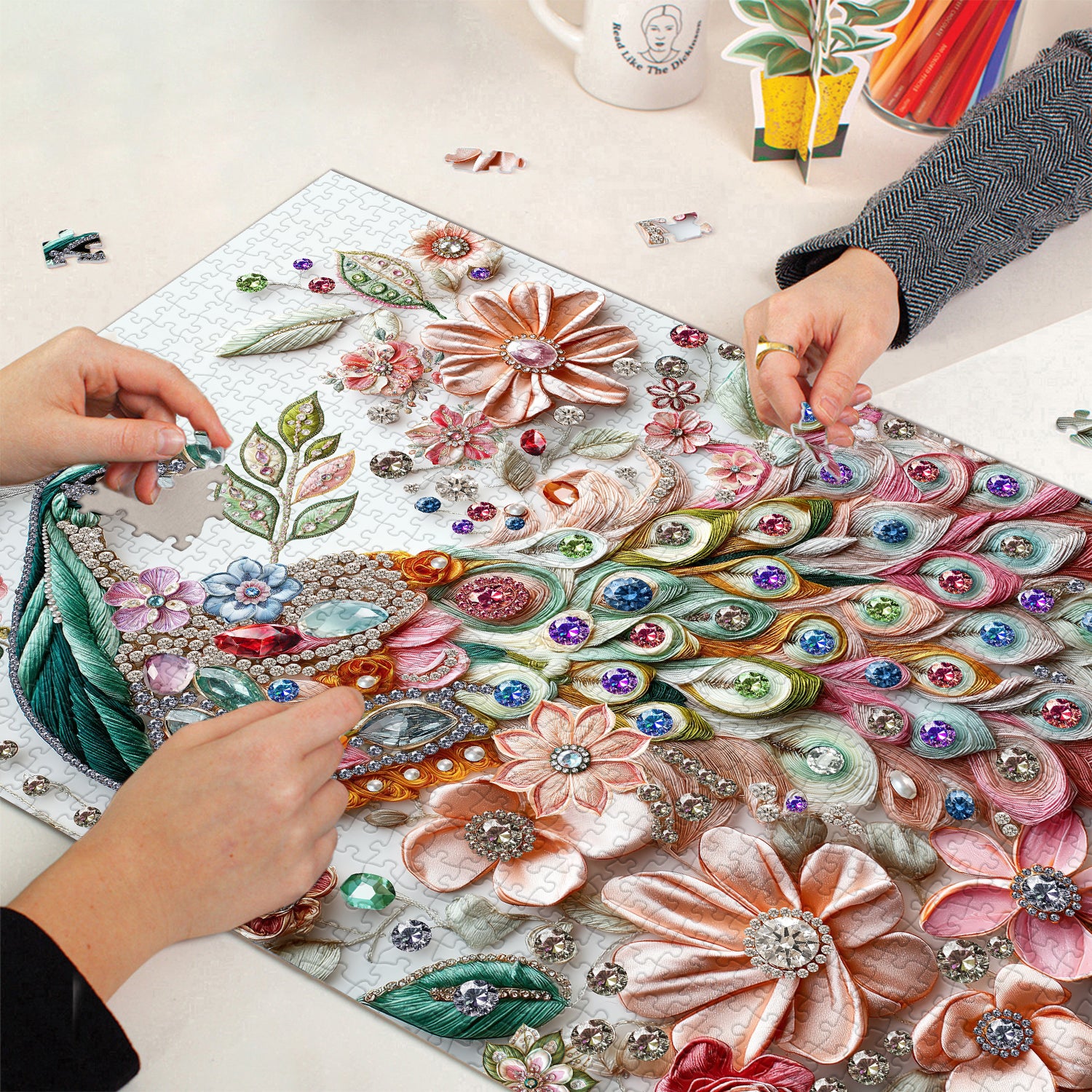 Gilded Feathers Jigsaw Puzzle 1000 Pieces