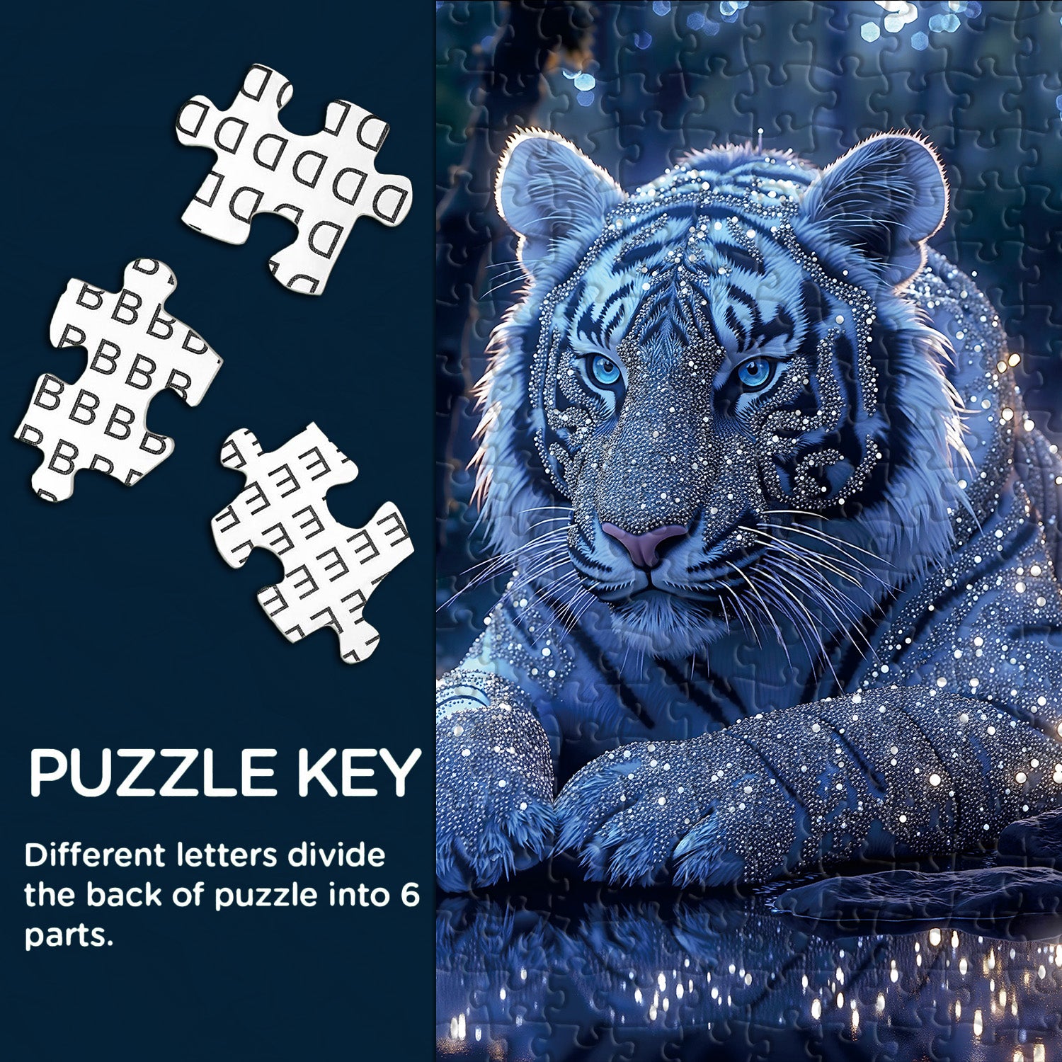 Starlit Tiger Jigsaw Puzzle 1000 Pieces