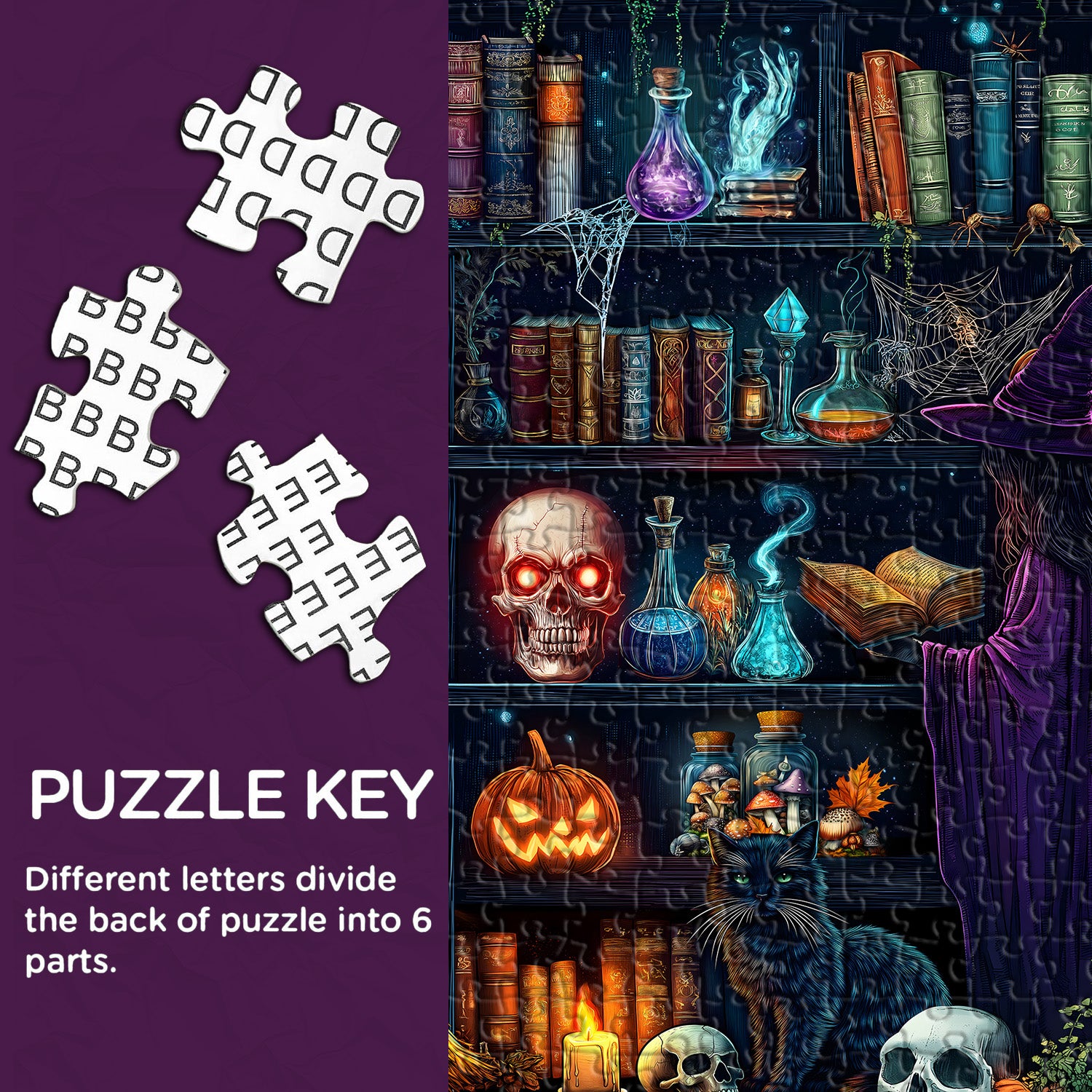 Il puzzle di scaffali della strega 1000 pezzi