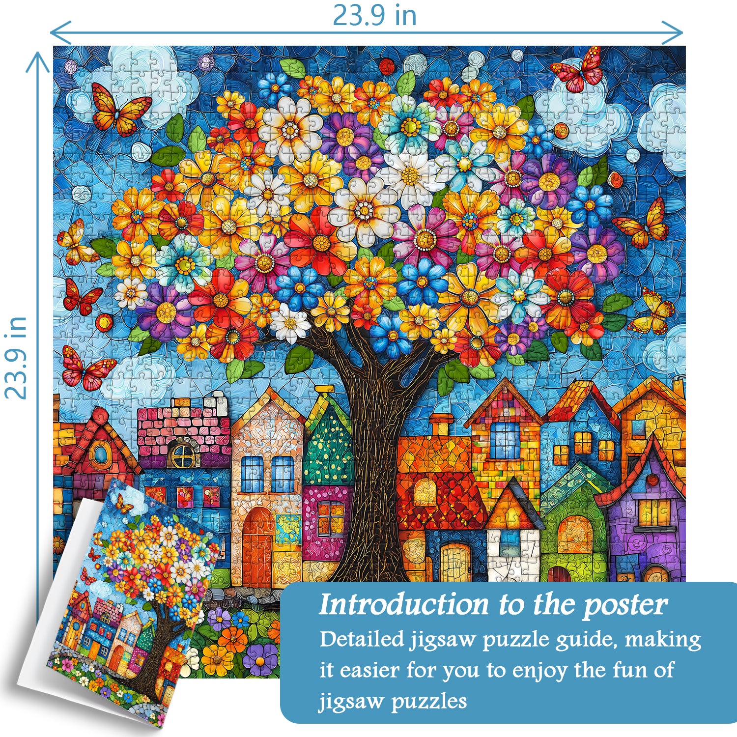 Buntes Dorf Puzzle 1000 Stücke