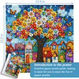 Buntes Dorf Puzzle 1000 Stücke