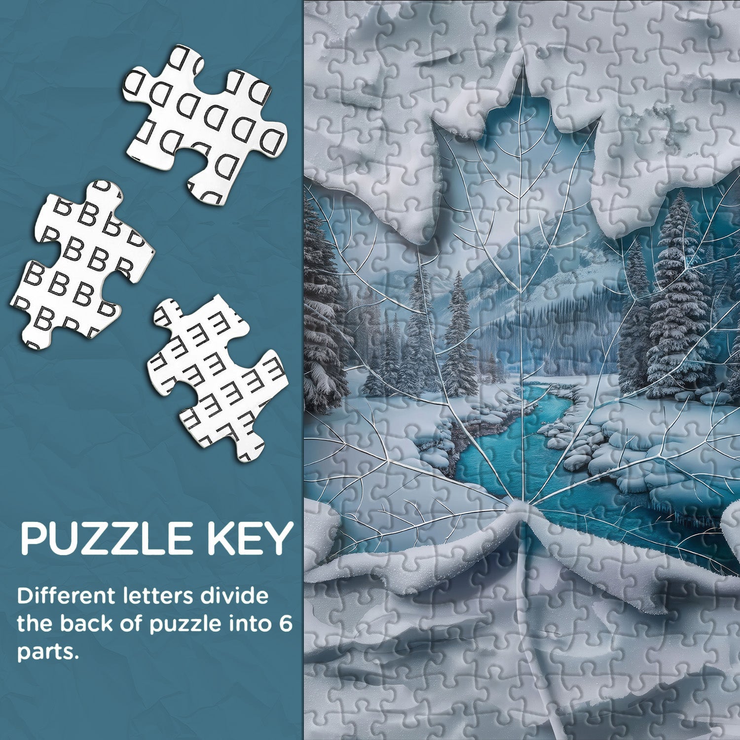Foglie di puzzle invernale puzzle 1000 pezzi