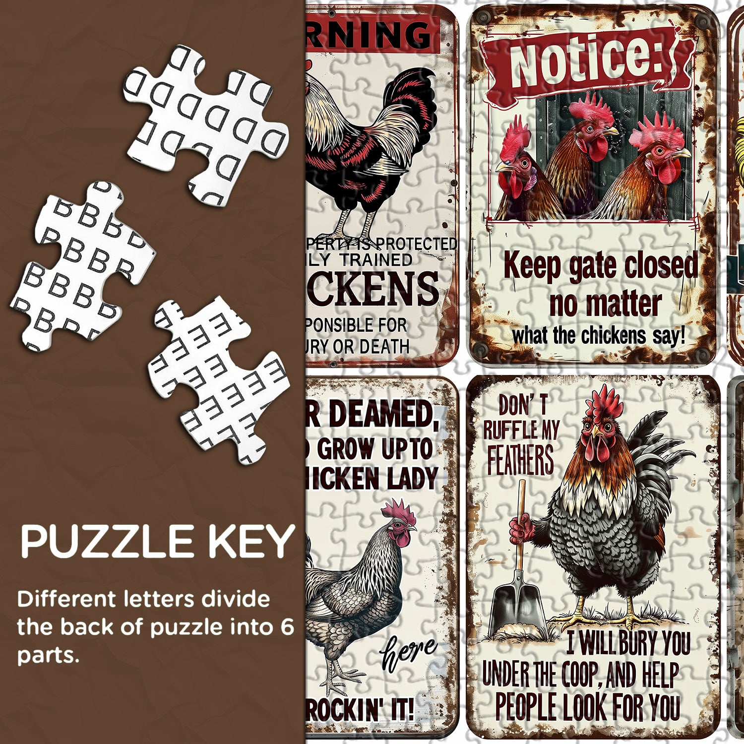 Relogy Fighting Chicken Jigsaw Puzzle 1000 piezas