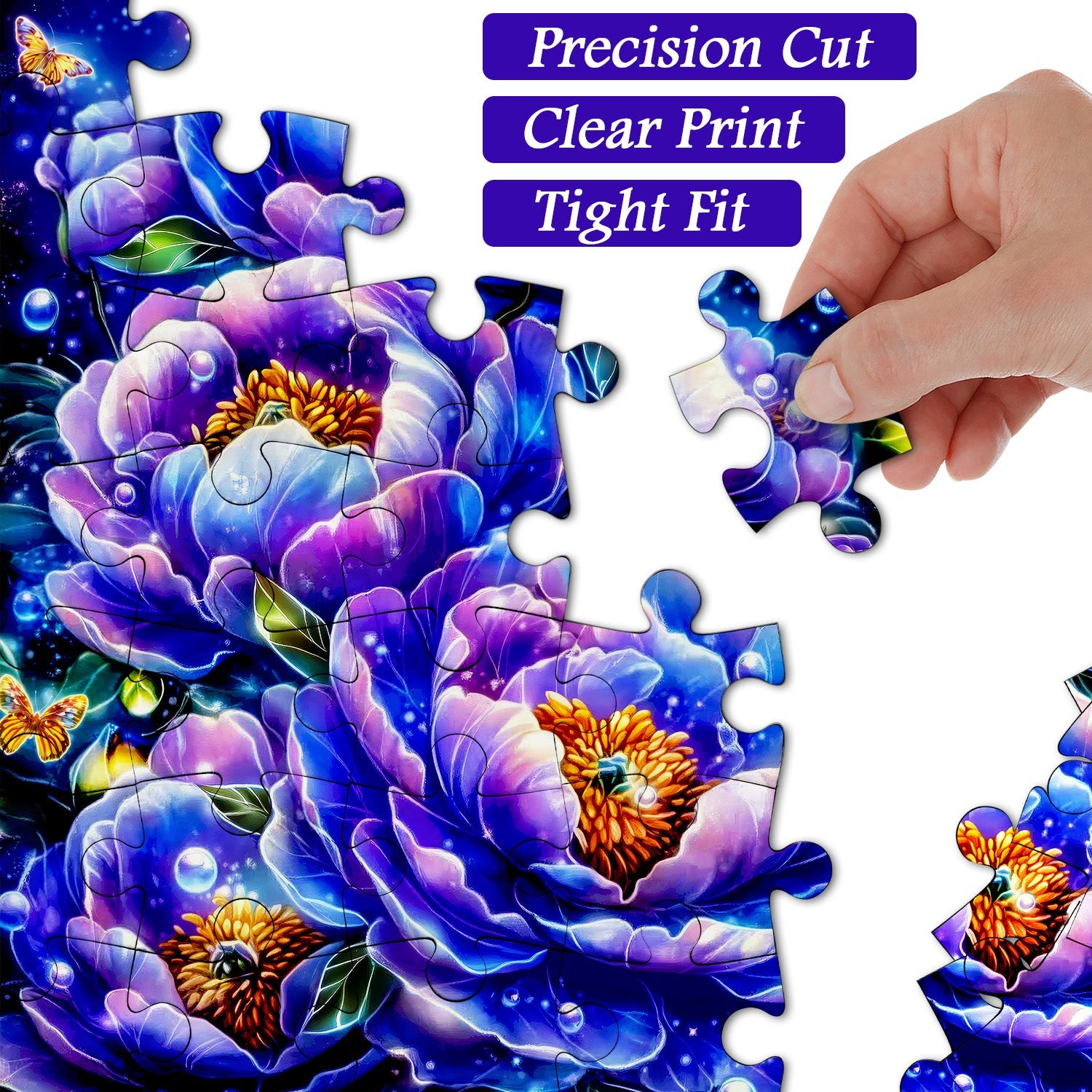Pun puzzle azzurro di floreali 1000 pezzi