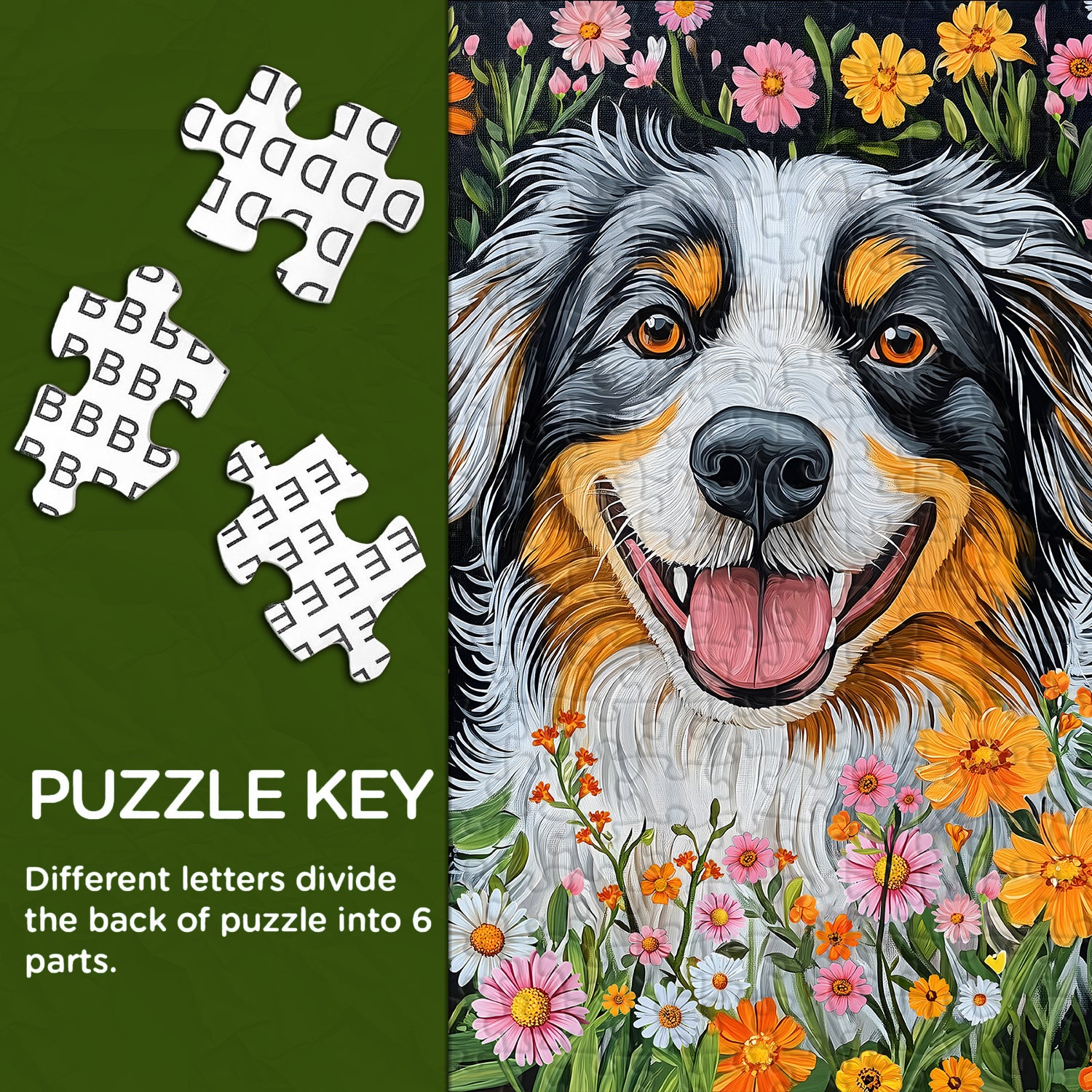 Puzzle puzzle cucciolo di fiori selvatici 1000 pezzi