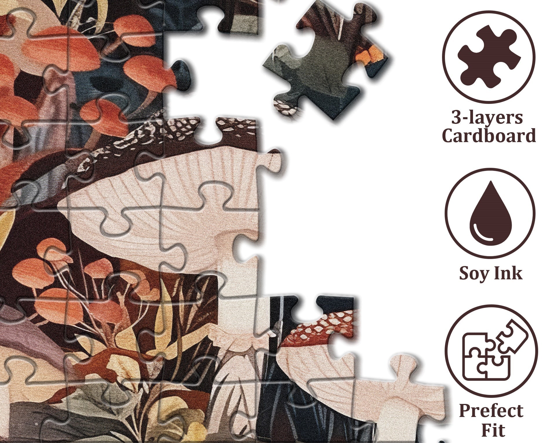 Puzzle de puzzle de la forêt de champignons 1000 pièces