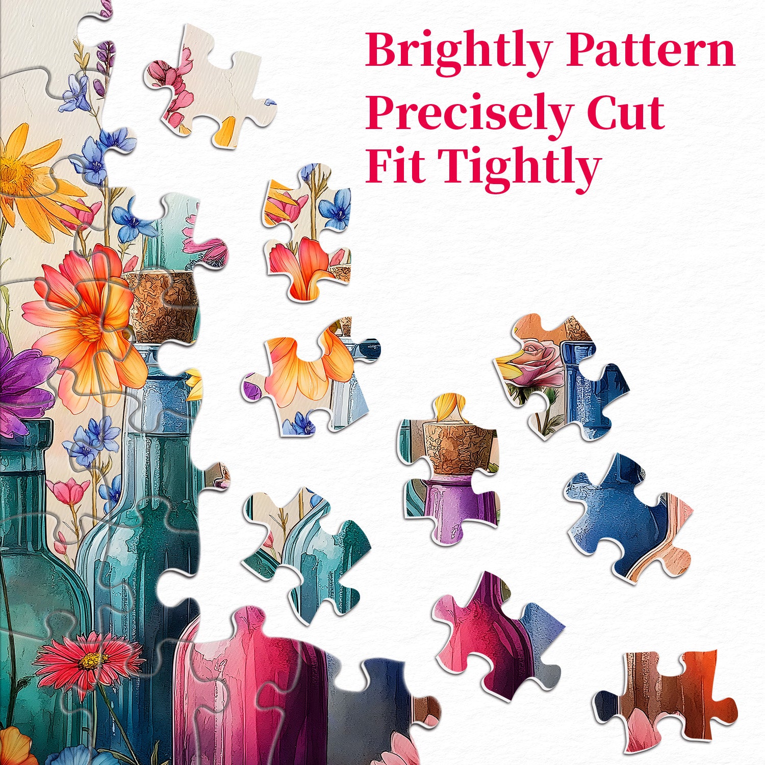 Bottiglie di armonia floreale puzzle puzzle 1000 pezzi