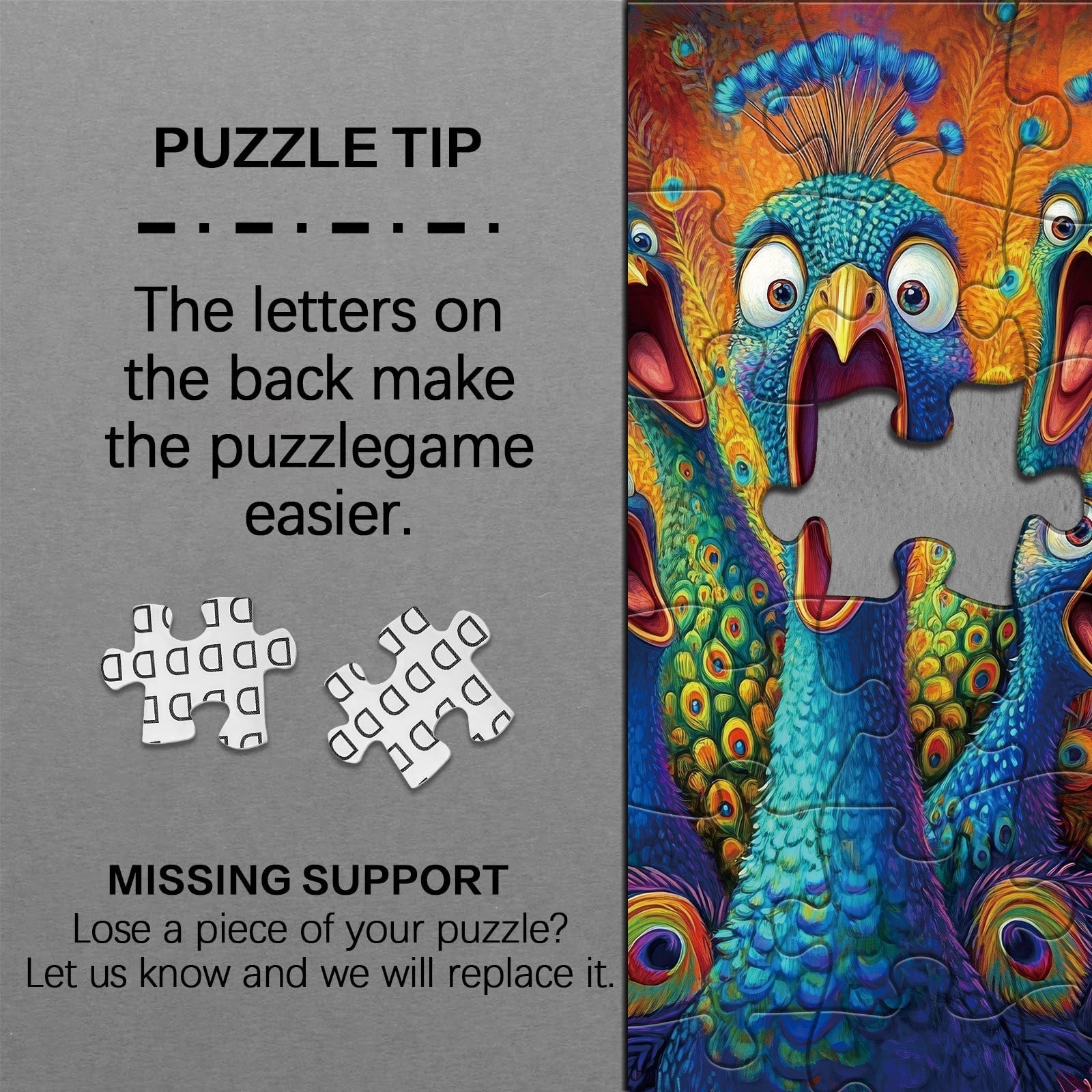 Peacock Scream puzzle puzzle 1000 pezzi