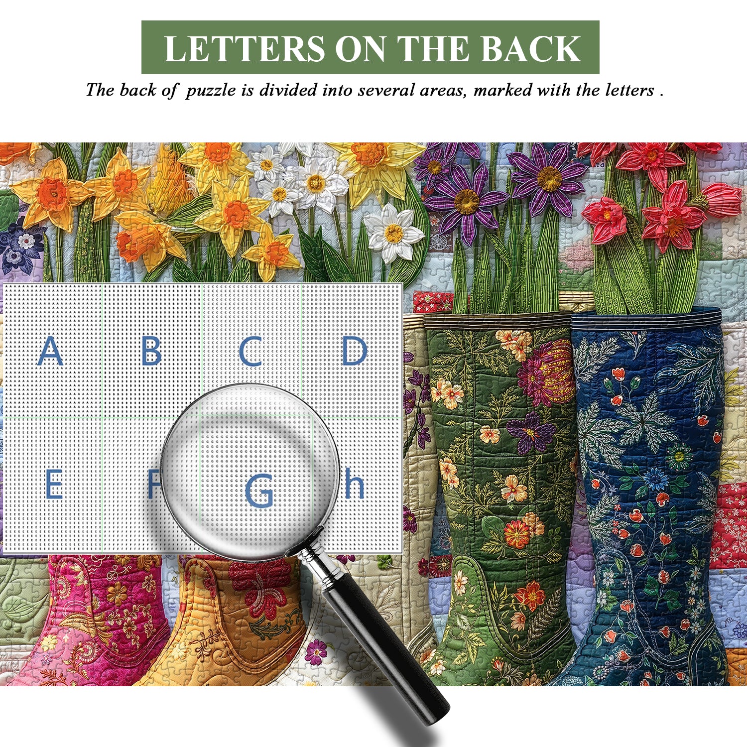 Bottes de jardin floral puzzle 1000 pièces