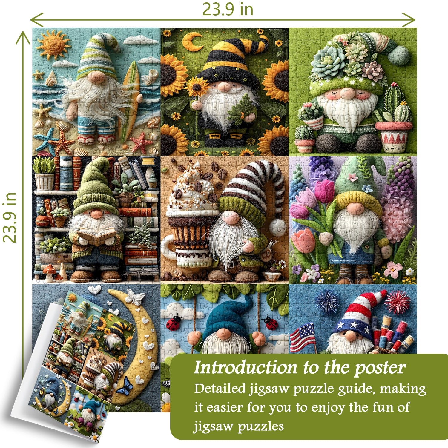 Joyful Gnome Jigsaw Puzzle 1000 Pieces