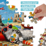 Beach Cat Party Jigsaw Puzzle 1000 pezzi