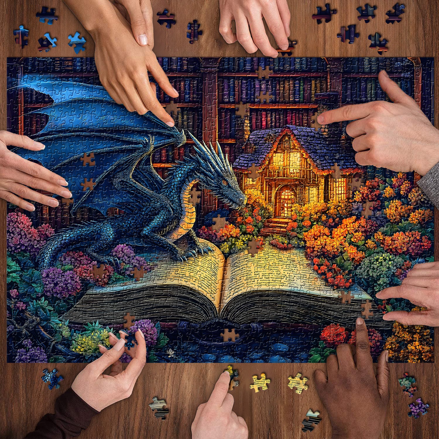 Book Enchanted Dragon Jigsaw Puzzles 1000 pièces