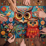 Chouette florale puzzle 1000 pièces