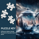Schnee -Teekannen -Puzzle 1000 Stücke