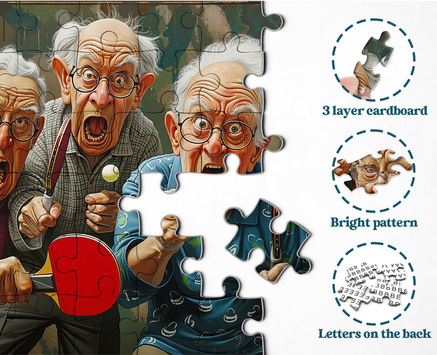 Énergique Ping Pong Puzzle 1000 pièces 1000 pièces