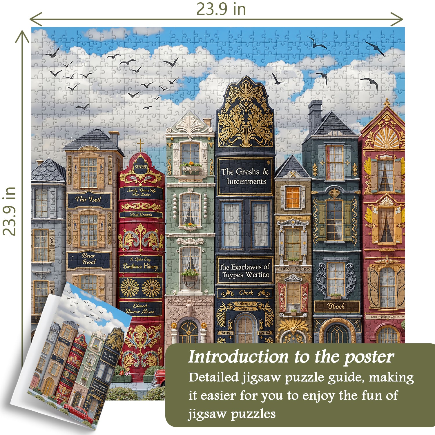 Puzzle de puzzle de la ville littéraire 1000 pièces