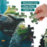 Sotto il puzzle gigante 1000 pezzi