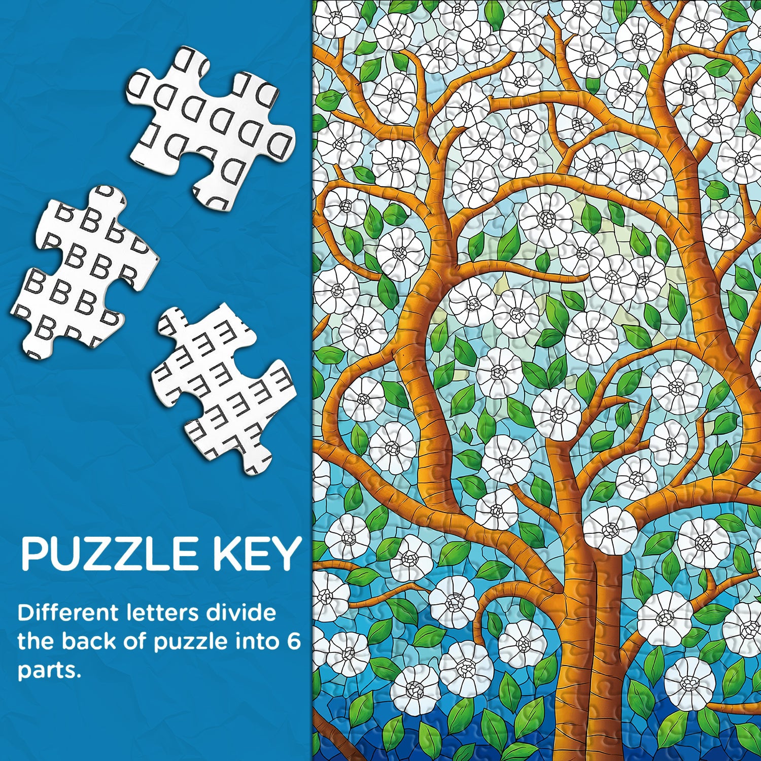Mosaic Blossom Jigsaw Puzzle 1000 Pieces