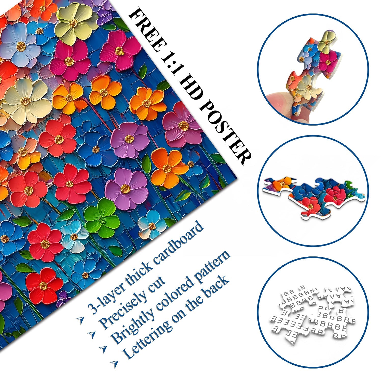 Fleur d'huile colorée Puzzle de puzzle 1000 pièces