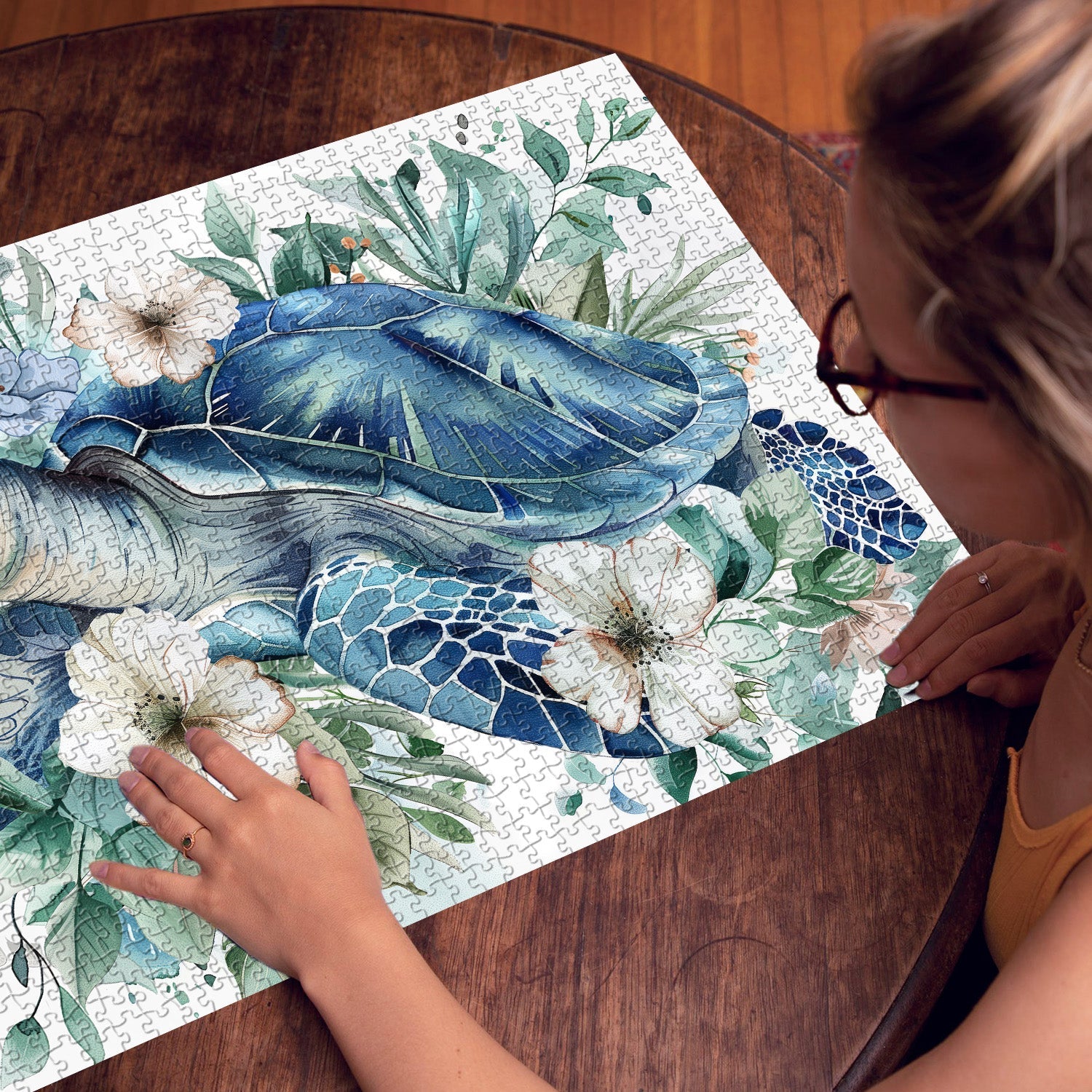 Pezzi di puzzle a puzzle per tartaruga d'arte 1000