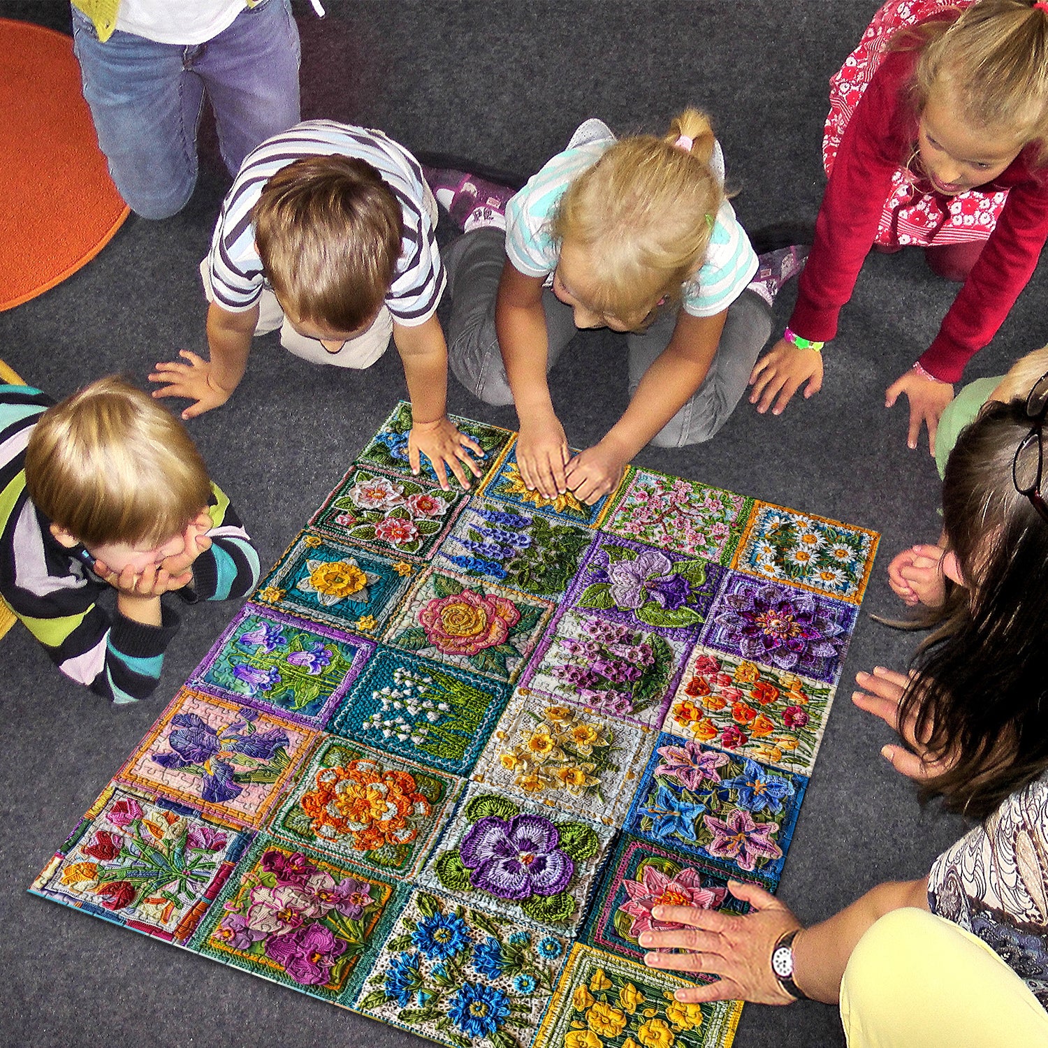 Collezione di fiori all'uncinetto puzzle puzzle 1000 pezzi