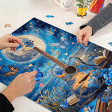 Seaside Moonlight Guitar Guitaw puzzle 1000 pezzi